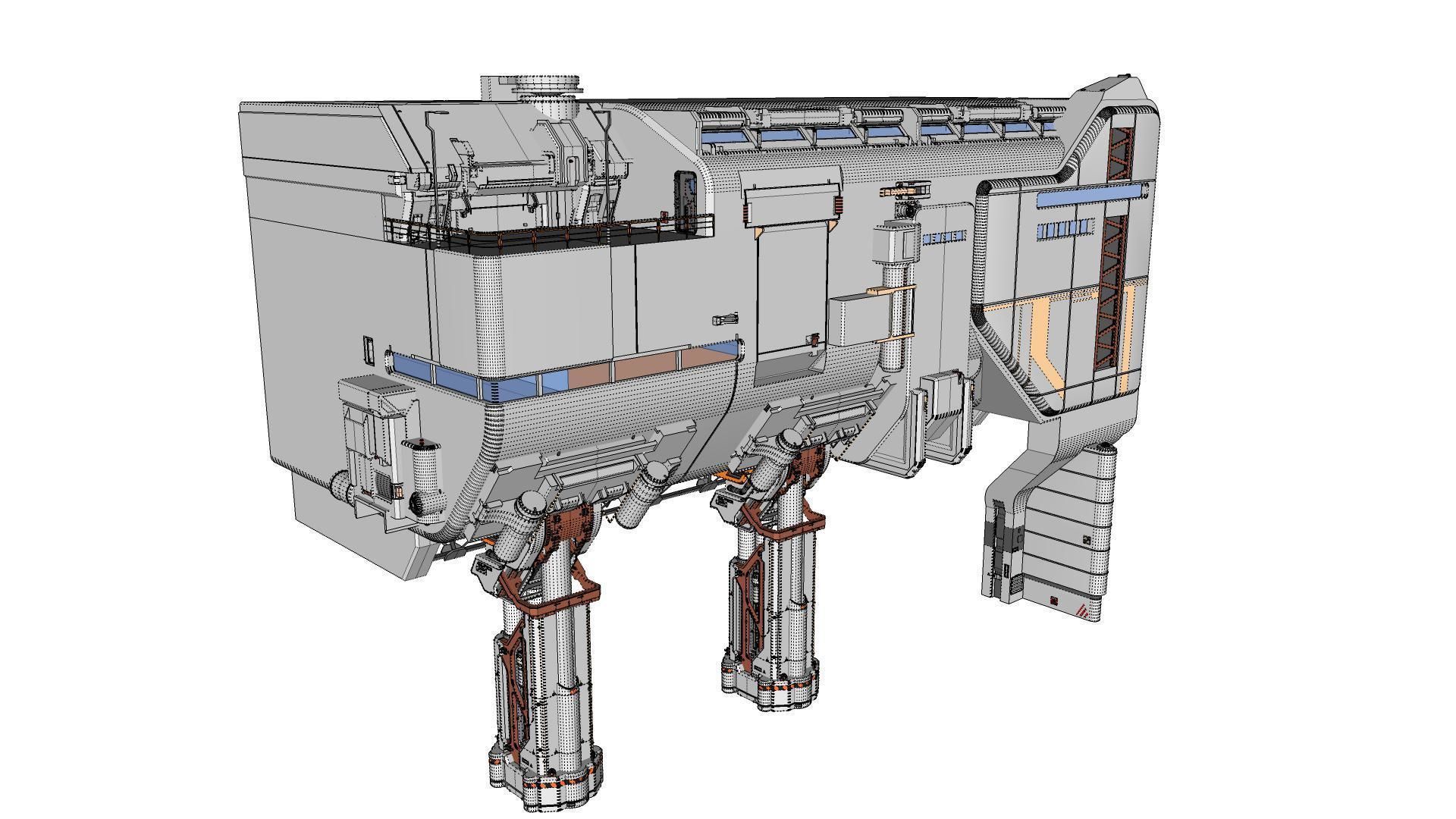 sci-fi architecture 6 3D model_23