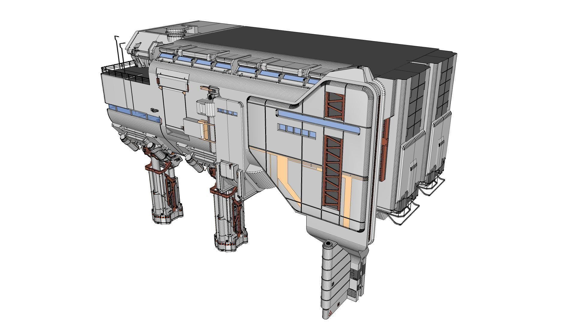 sci-fi architecture 6 3D model_25