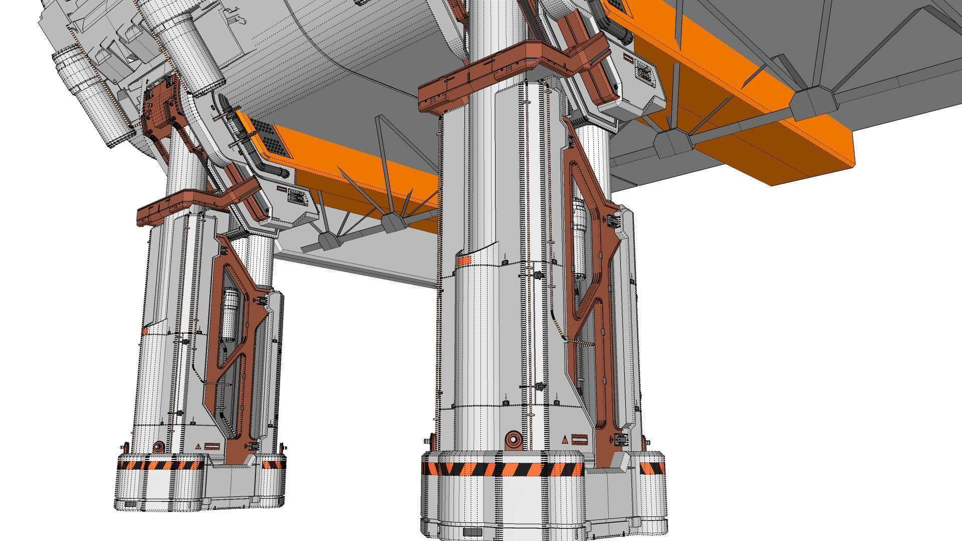 sci-fi architecture 6 3D model_35