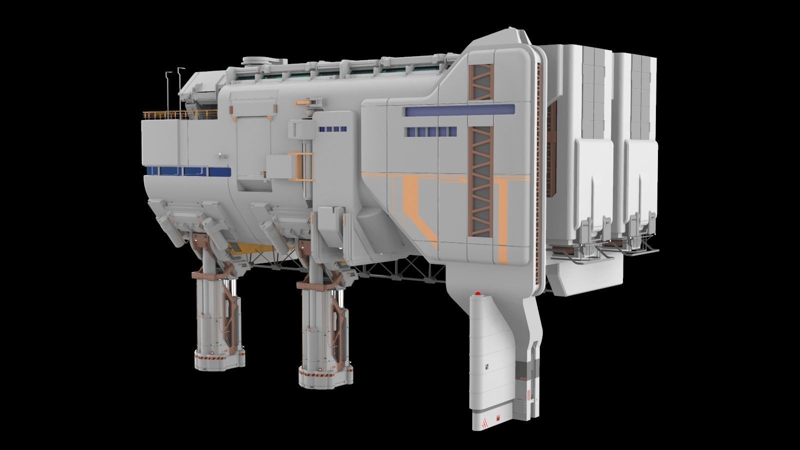 sci-fi architecture 6 3D model_3