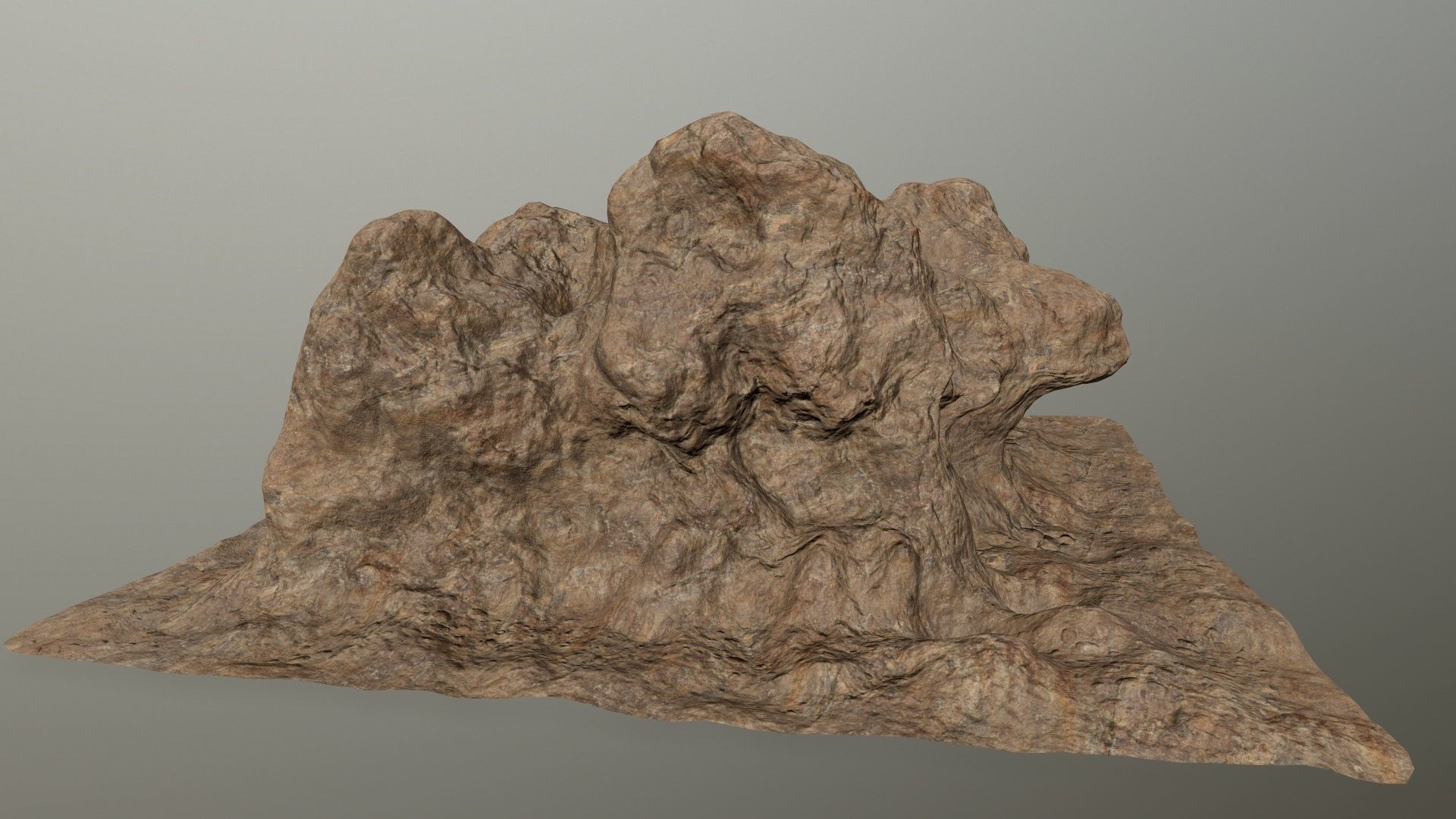 desert rocks  Low-poly 3D model_4