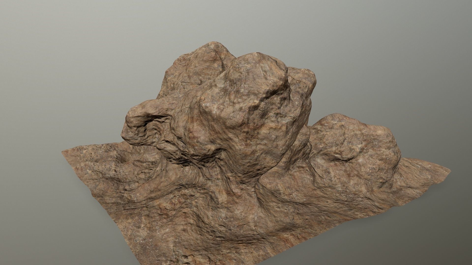 desert rocks  Low-poly 3D model_1