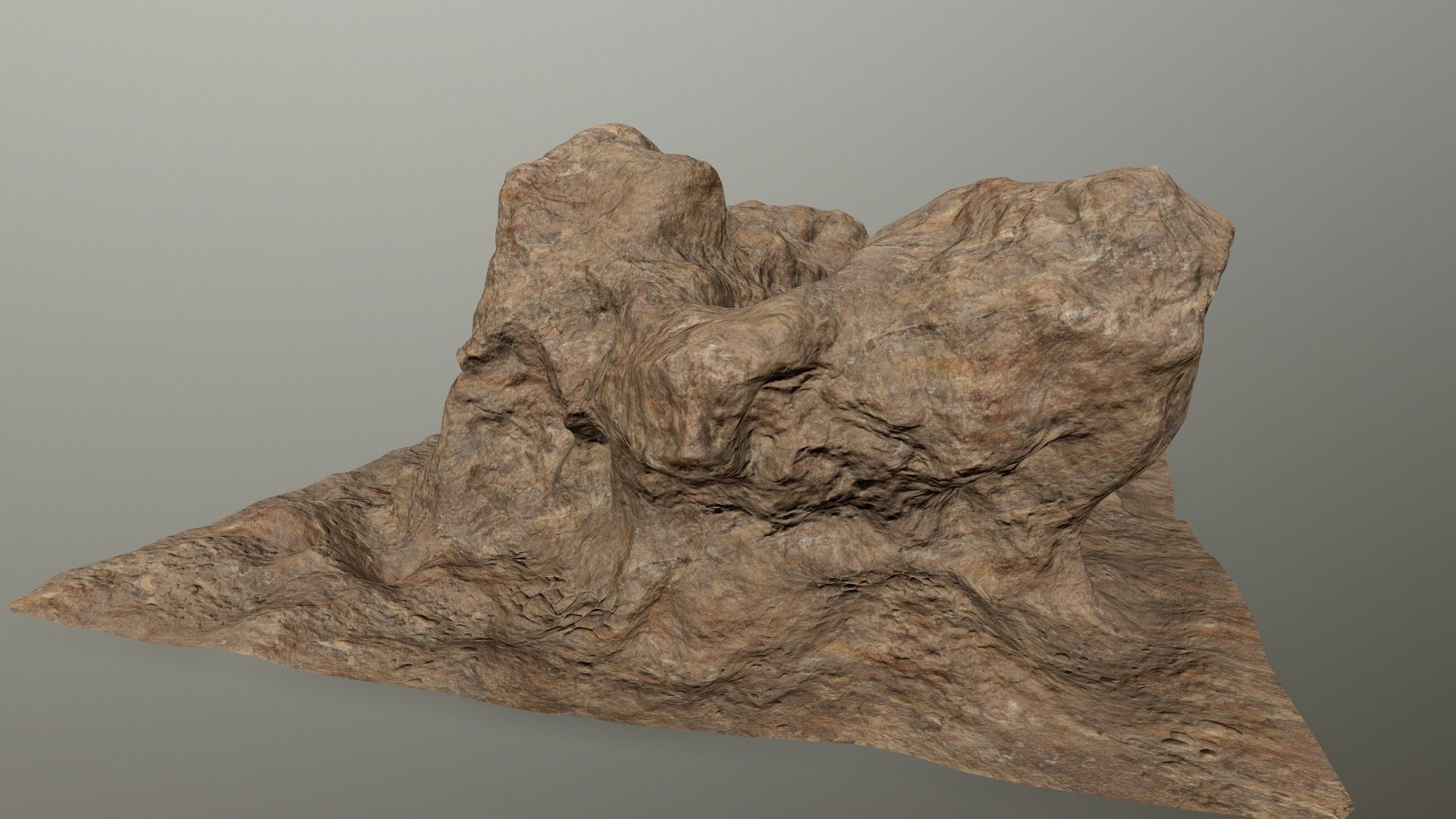 desert rocks  Low-poly 3D model_2