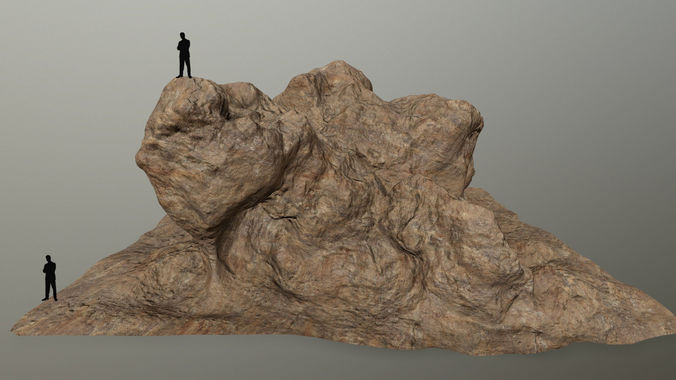 desert rocks  Low-poly 3D model