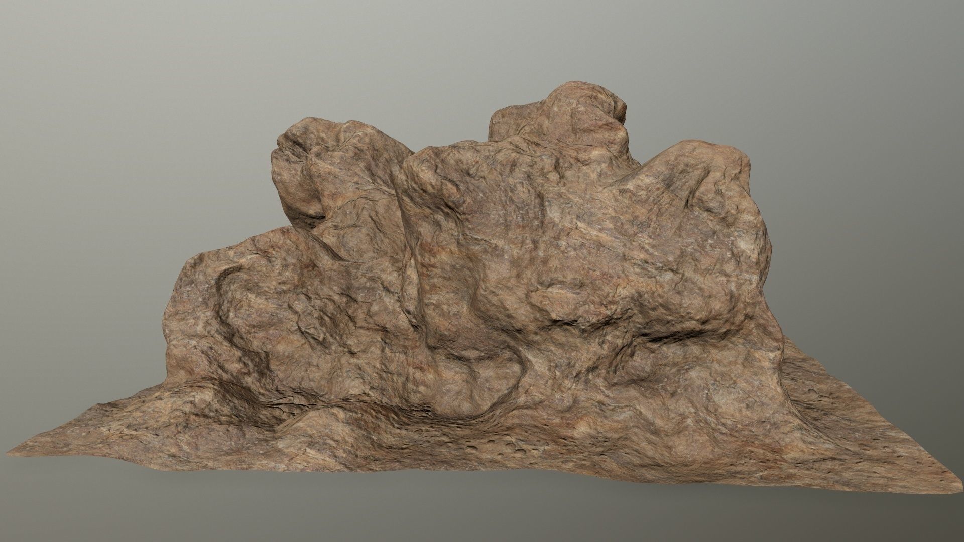 desert rocks  Low-poly 3D model_6