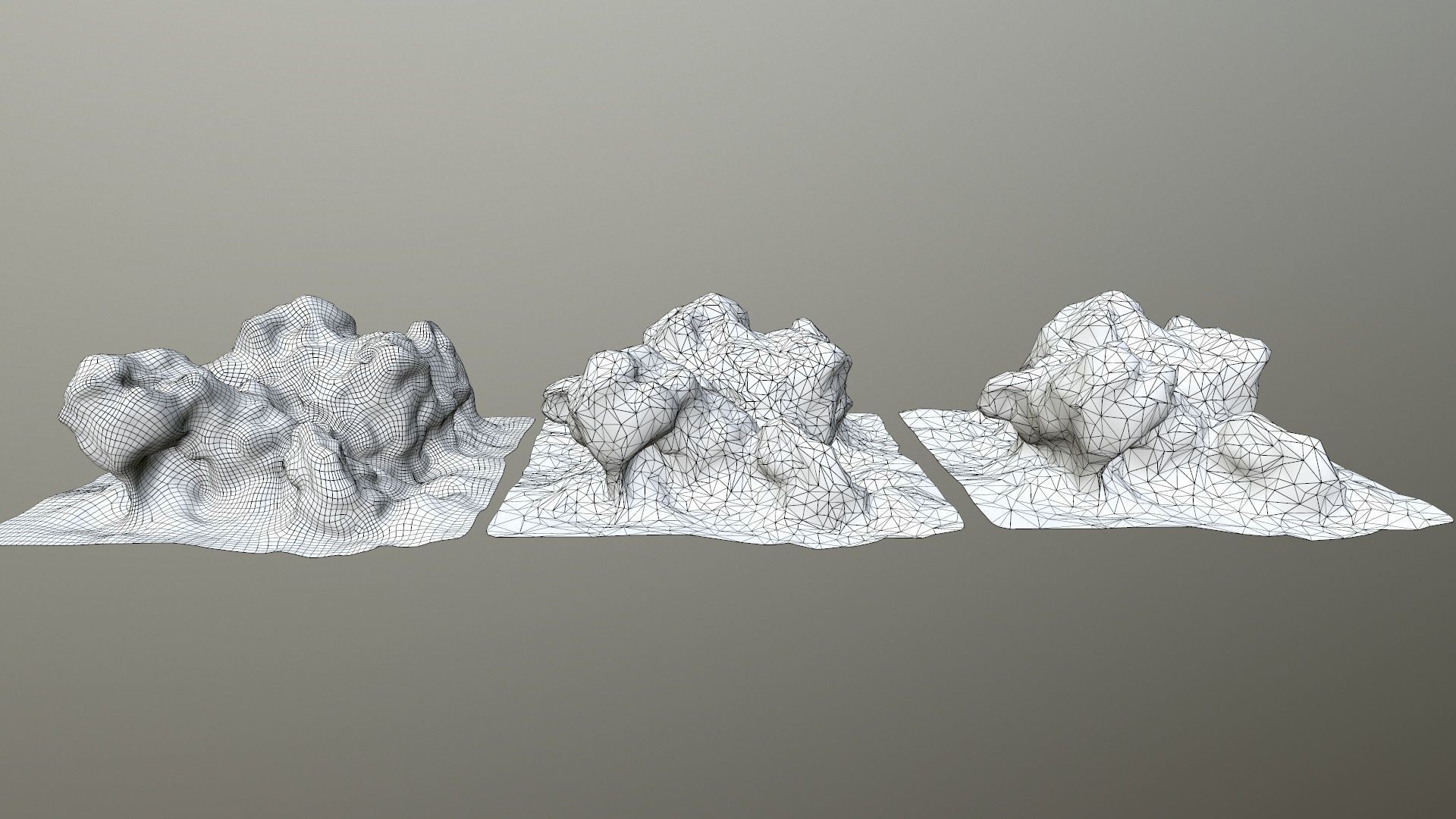 desert rocks  Low-poly 3D model_9