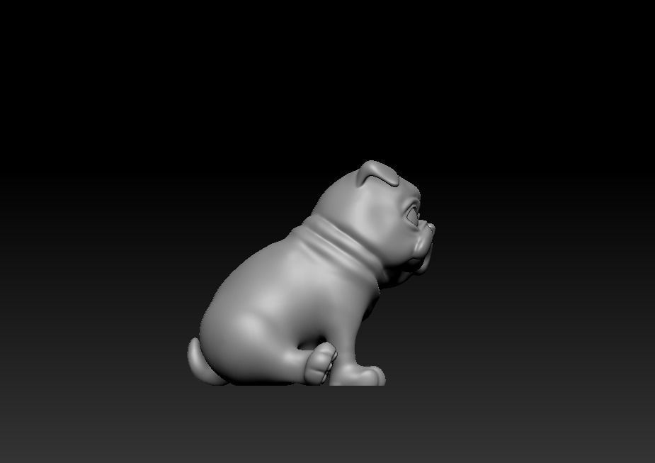 Pug Dog 3D Print model 3D print model_5