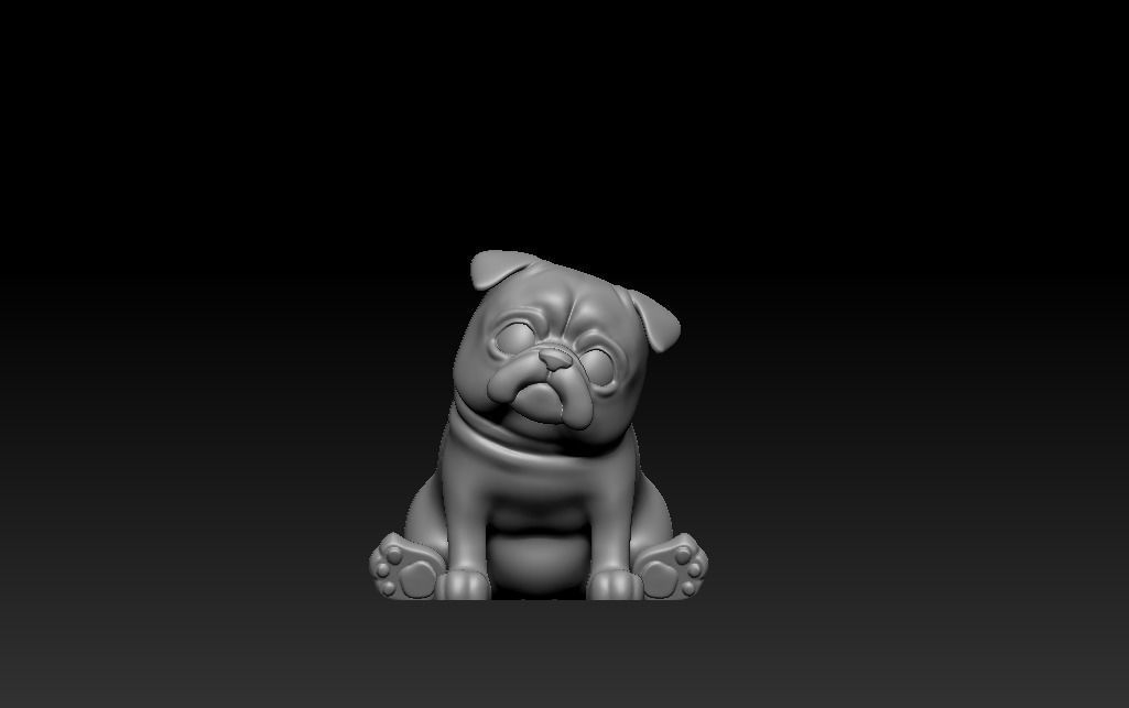 Pug Dog 3D Print model 3D print model_1