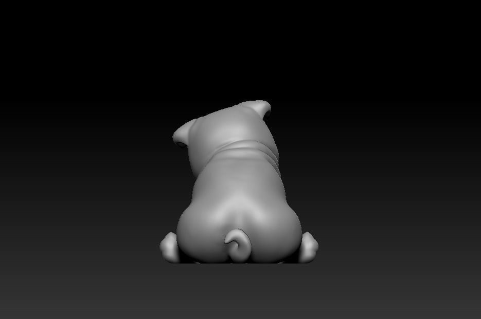 Pug Dog 3D Print model 3D print model_2
