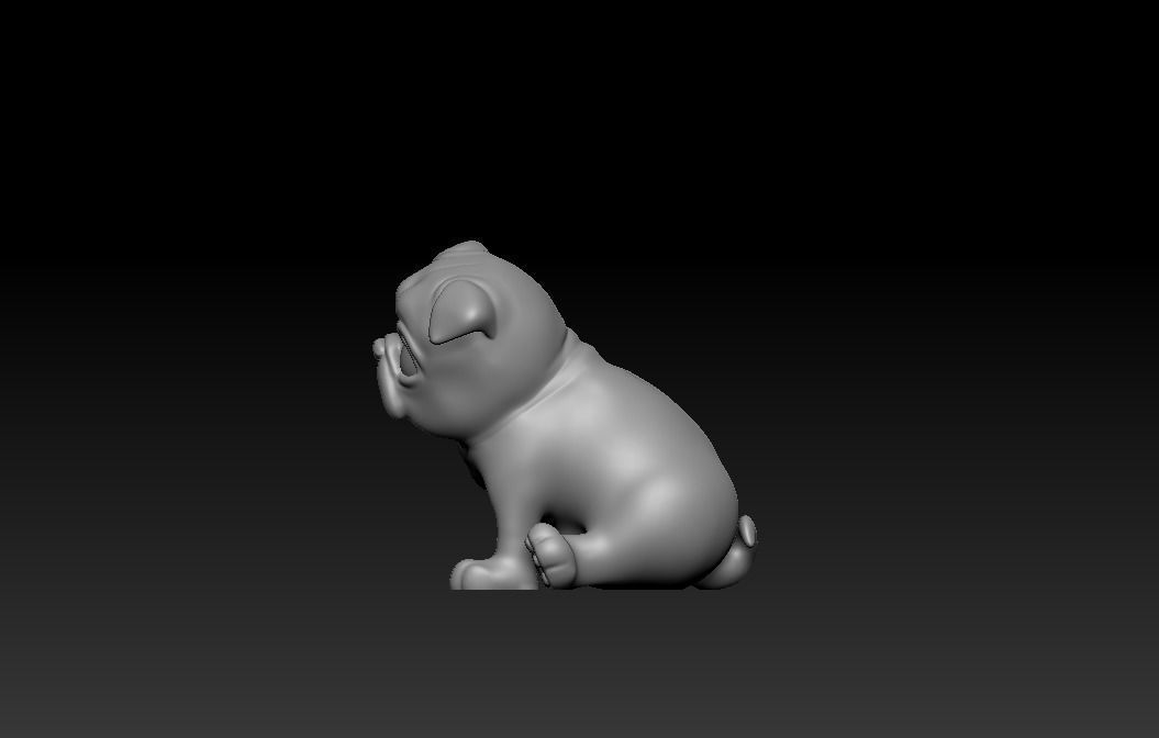Pug Dog 3D Print model 3D print model_4