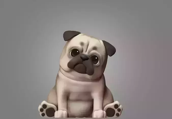 Pug Dog 3D Print model