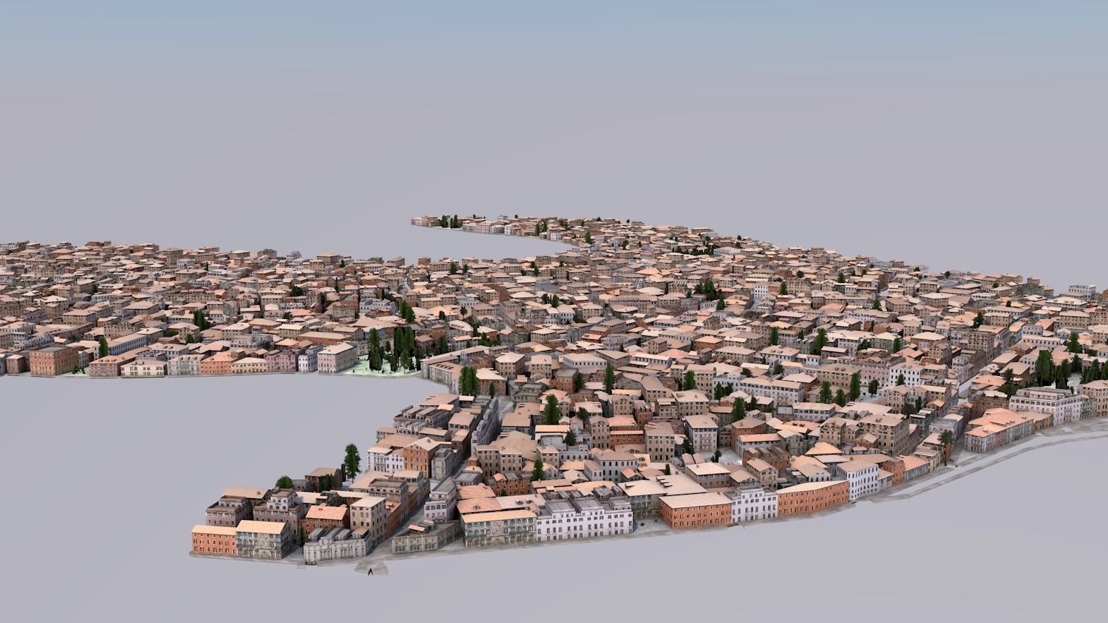  Venice-Like Italian City Town LOWPOLY Low-poly 3D model_2