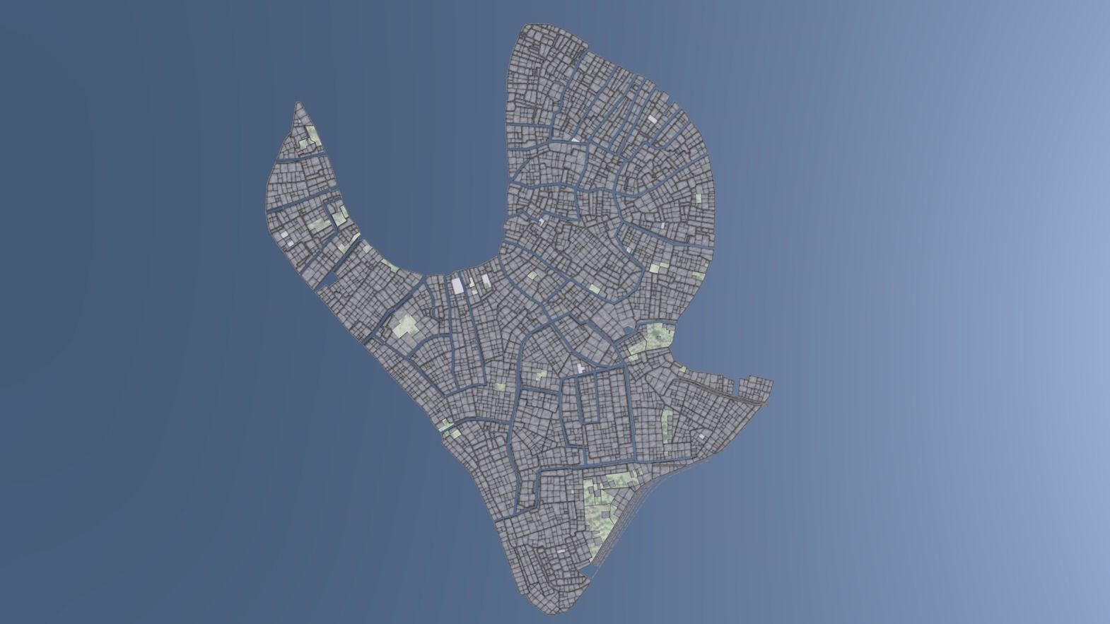  Venice-Like Italian City Town LOWPOLY Low-poly 3D model_4