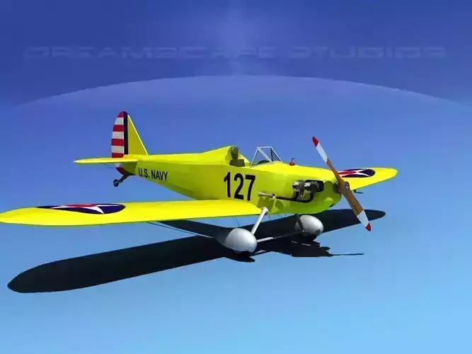 Flybaby fighter plane flying in sky