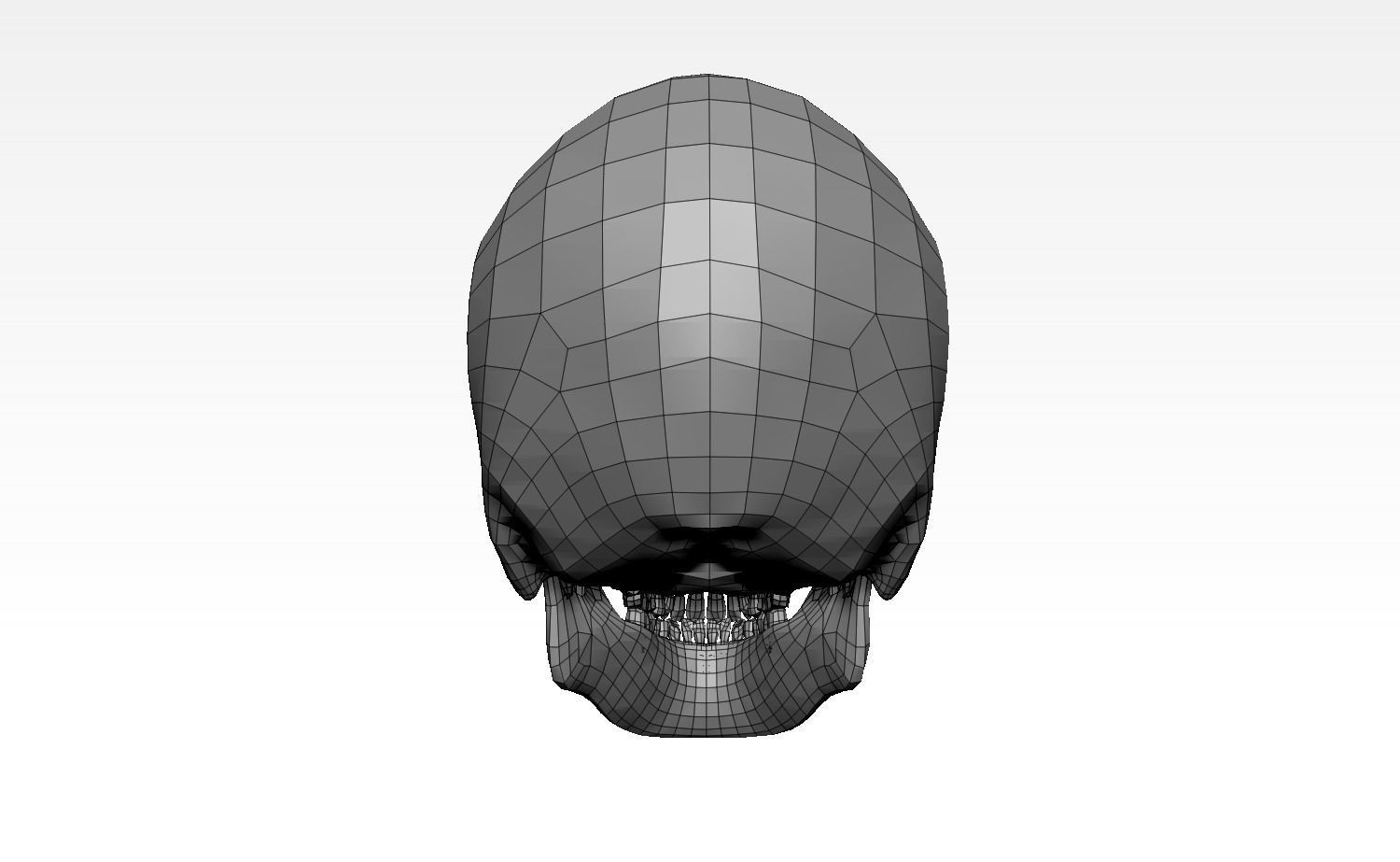 Anatomically Correct Realistic Human Skull Low-poly 3D model_28
