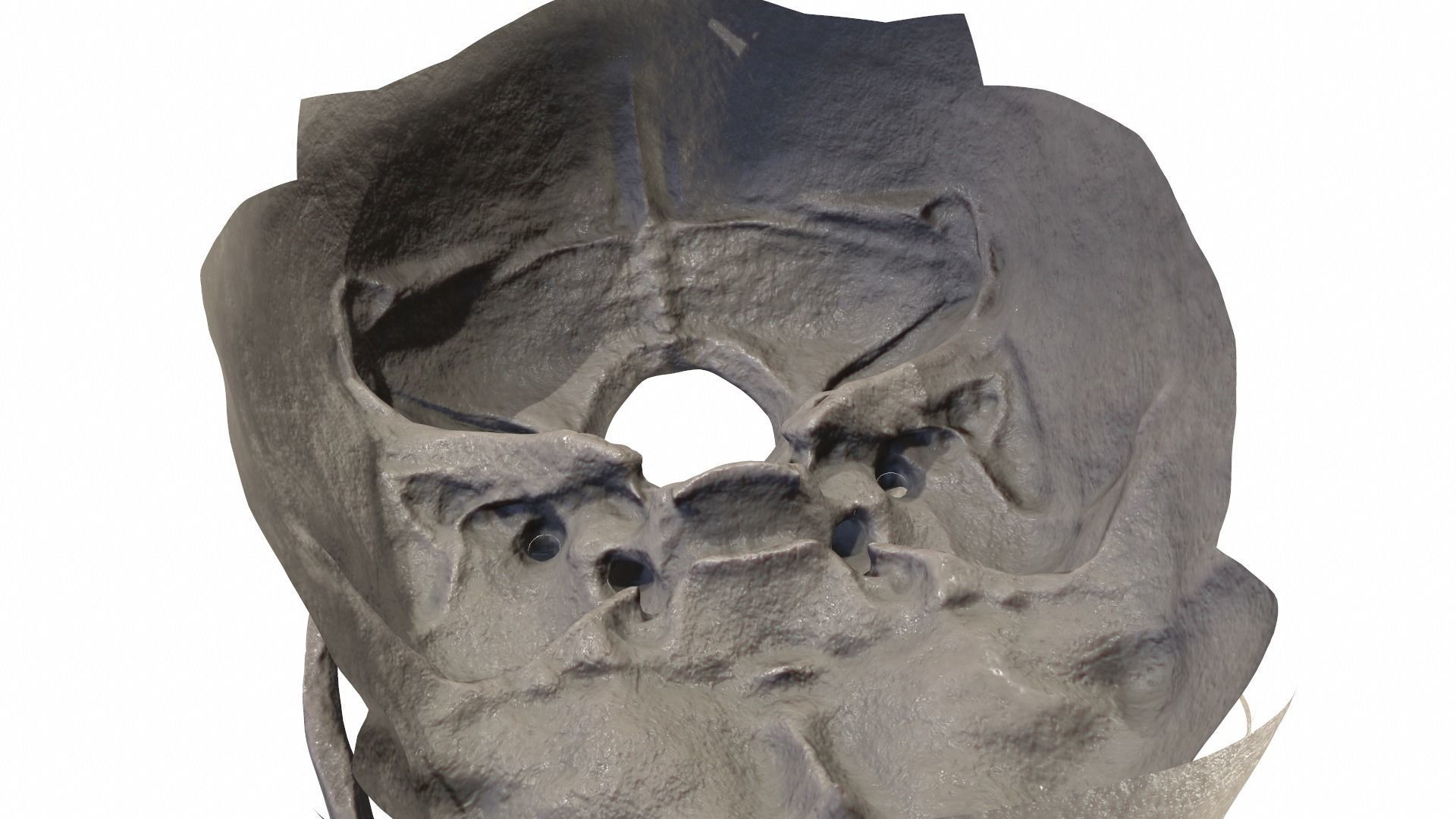 Anatomically Correct Realistic Human Skull Low-poly 3D model_25