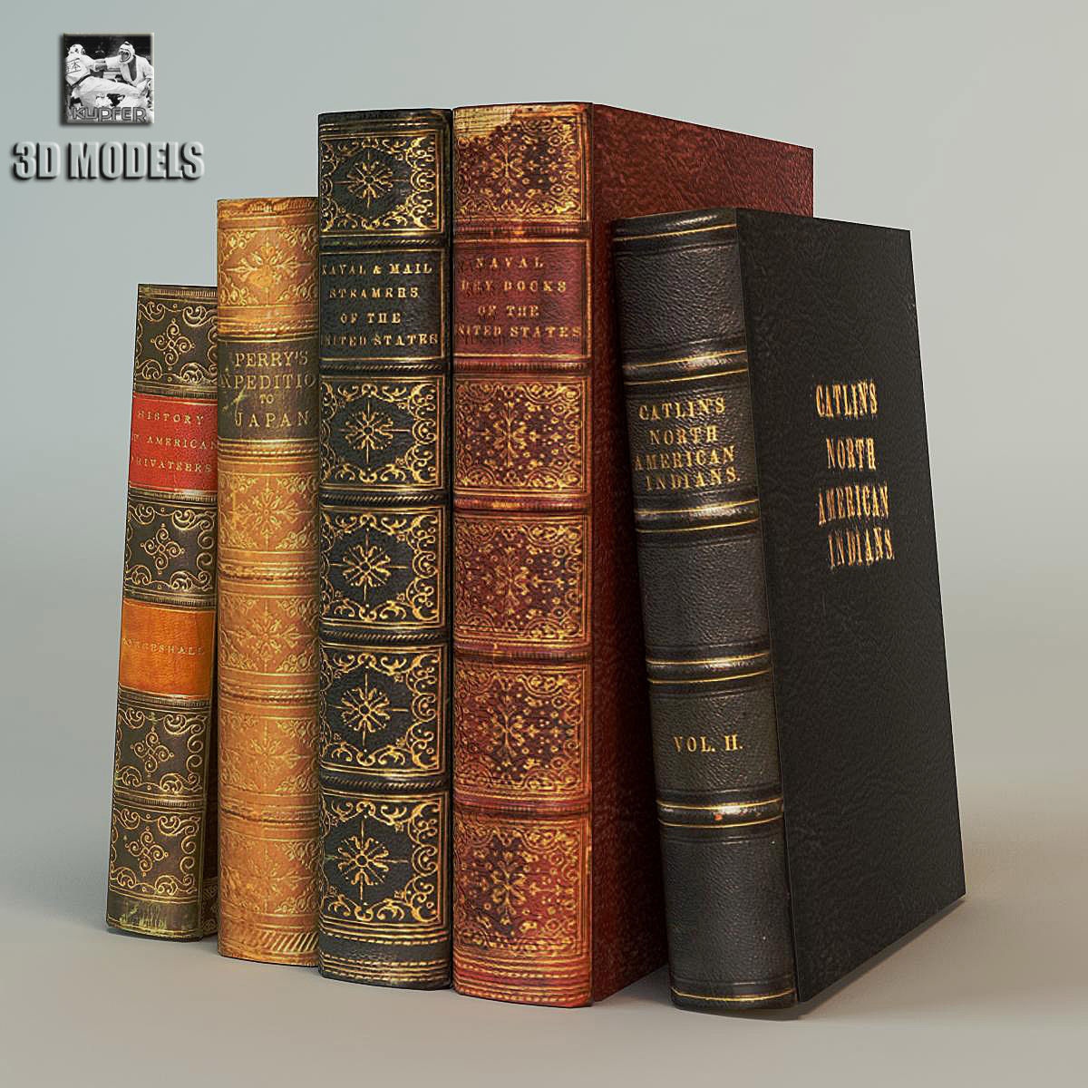 Old Books 3D model_0