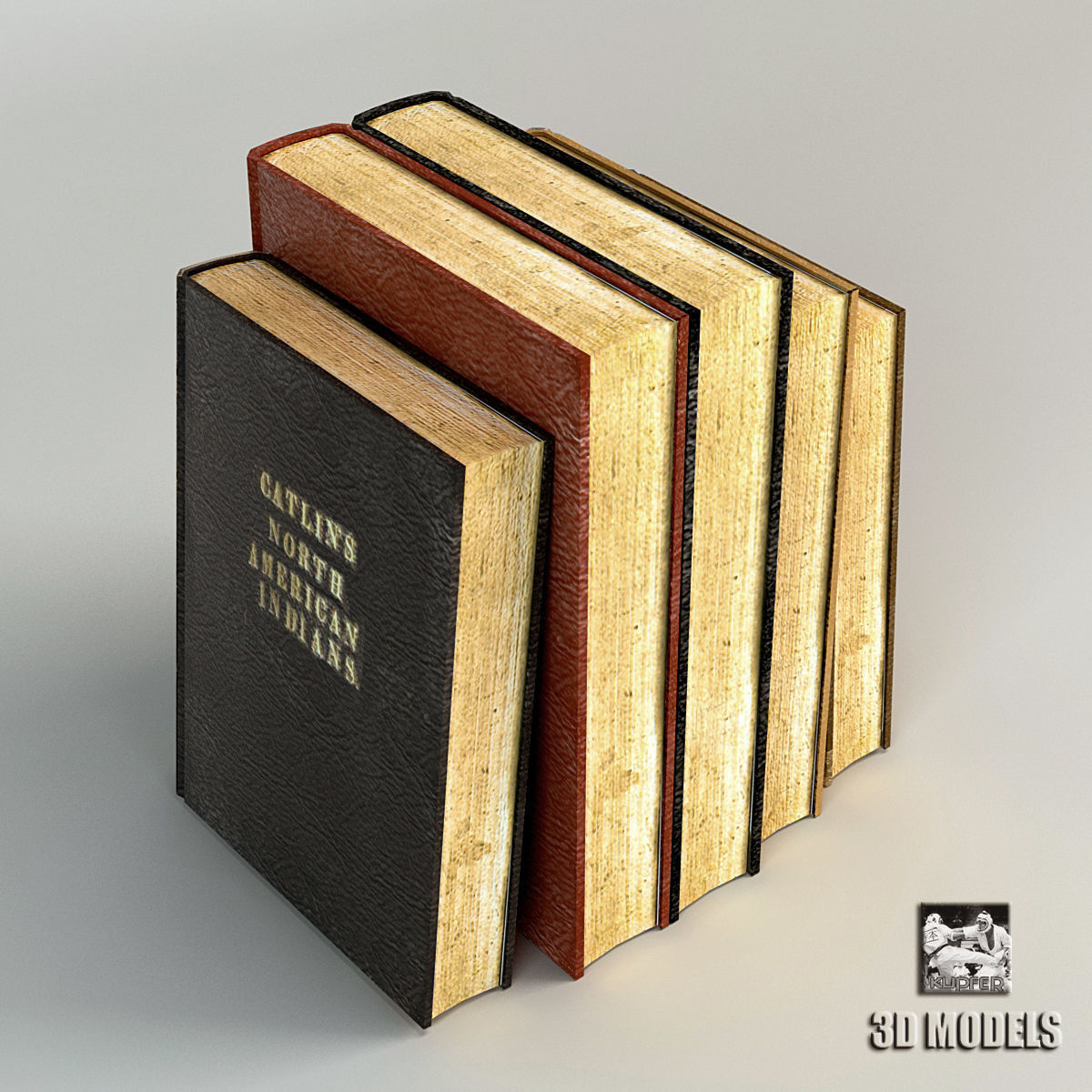 Old Books 3D model_3