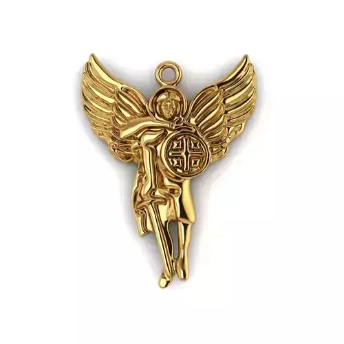 Angel gold pendant