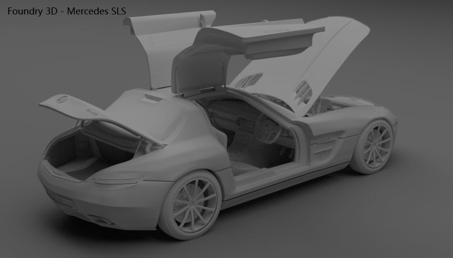 2012 Mercedes Benz SLS 3D model_3