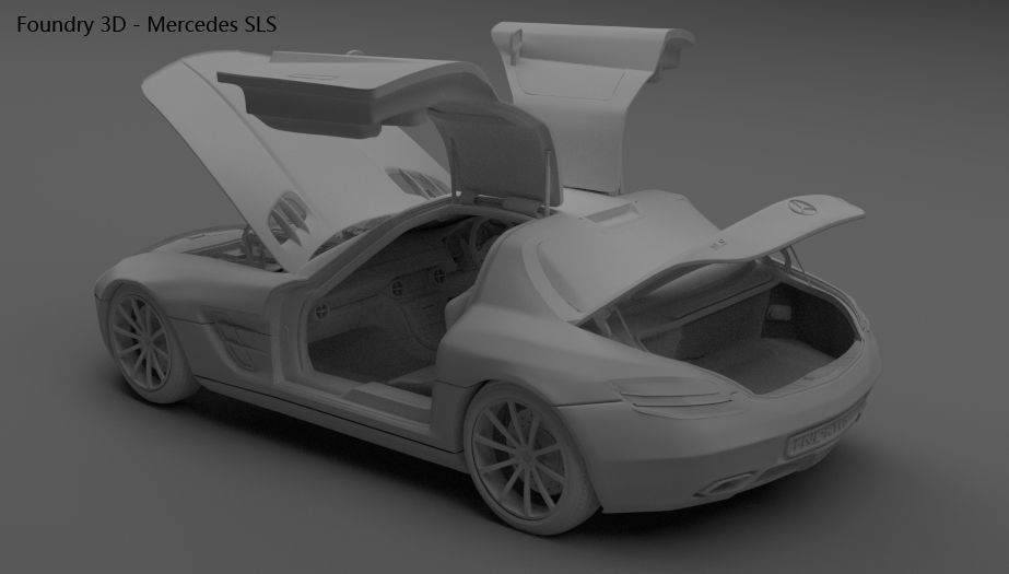 2012 Mercedes Benz SLS 3D model_2