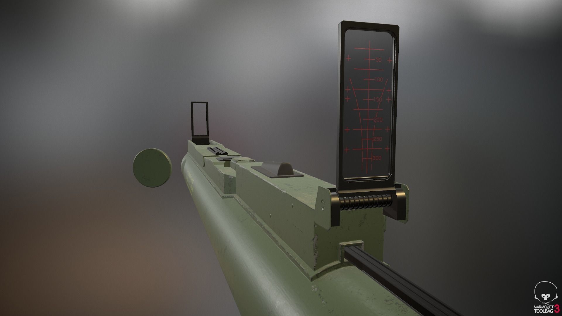 M72 Light LAW Anti-Tank Weapon Low-poly 3D model_5