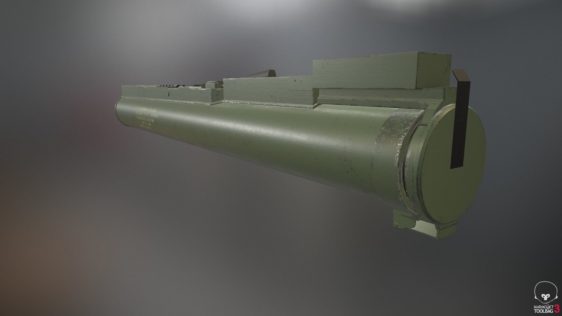 M72 Light LAW Anti-Tank Weapon Low-poly 3D model_11