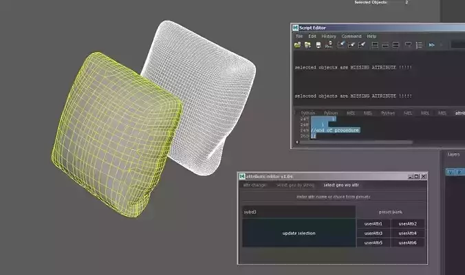 Attribute editor NEW updated 3D model