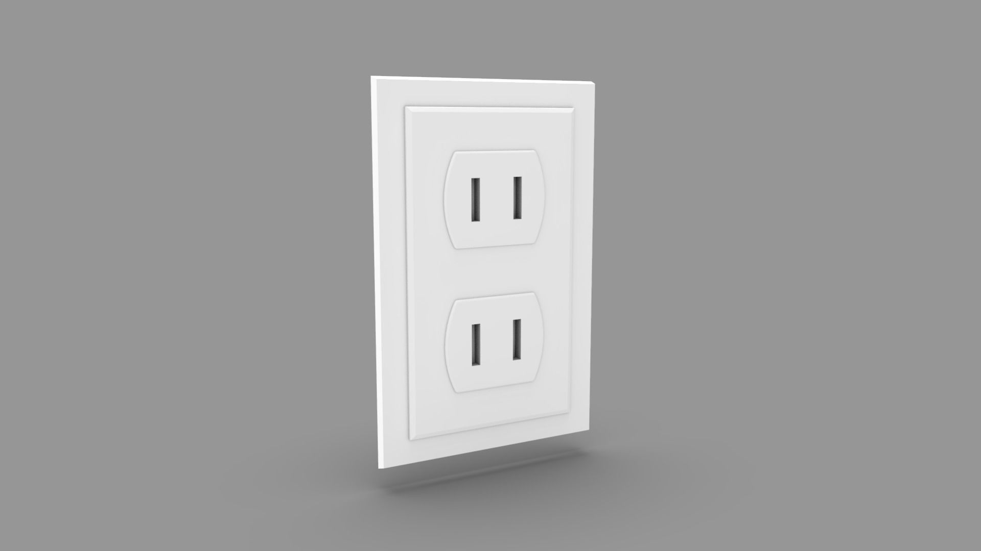 Wall Switch and Plug Socket Low-poly 3D model_6