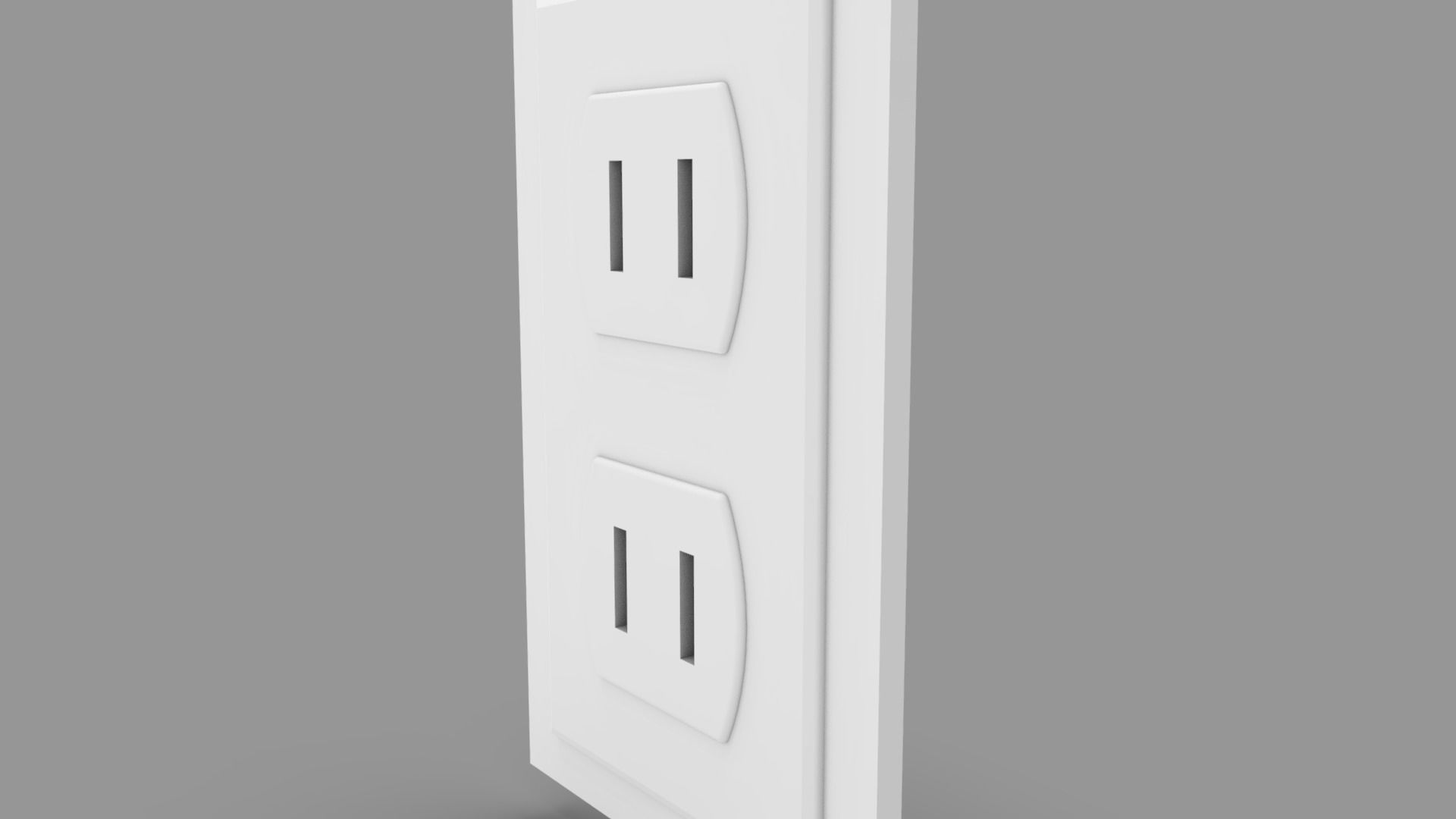 Wall Switch and Plug Socket Low-poly 3D model_7