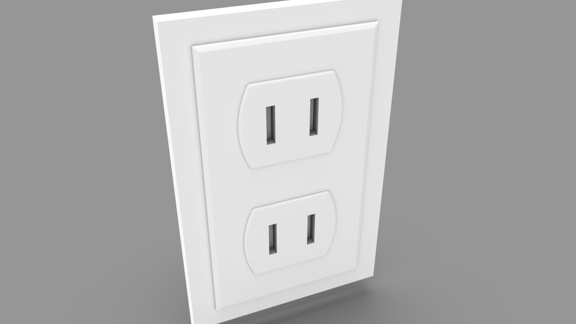 Wall Switch and Plug Socket Low-poly 3D model_8