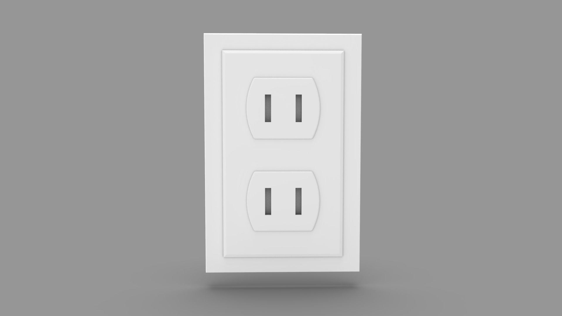 Wall Switch and Plug Socket Low-poly 3D model_5