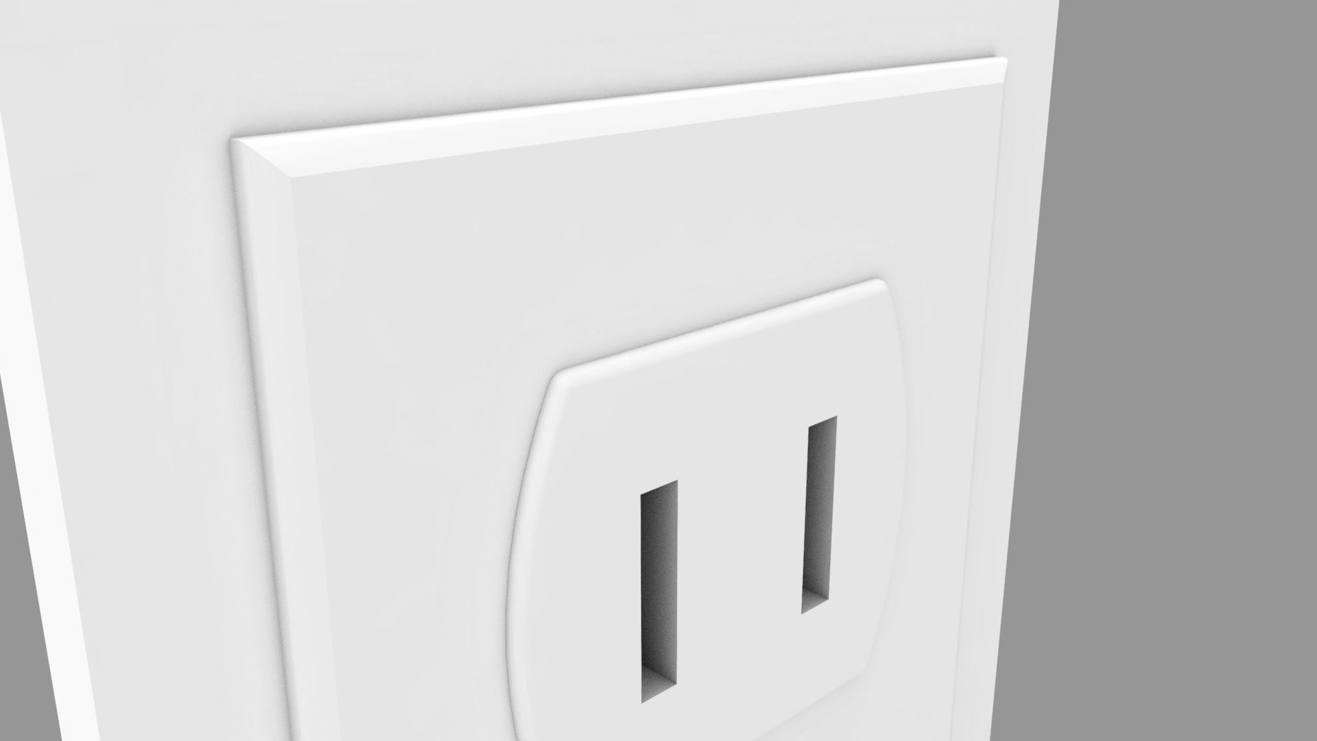 Wall Switch and Plug Socket Low-poly 3D model_9