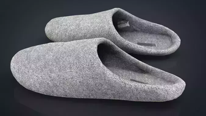 House slippers 3 Low-poly 3D model