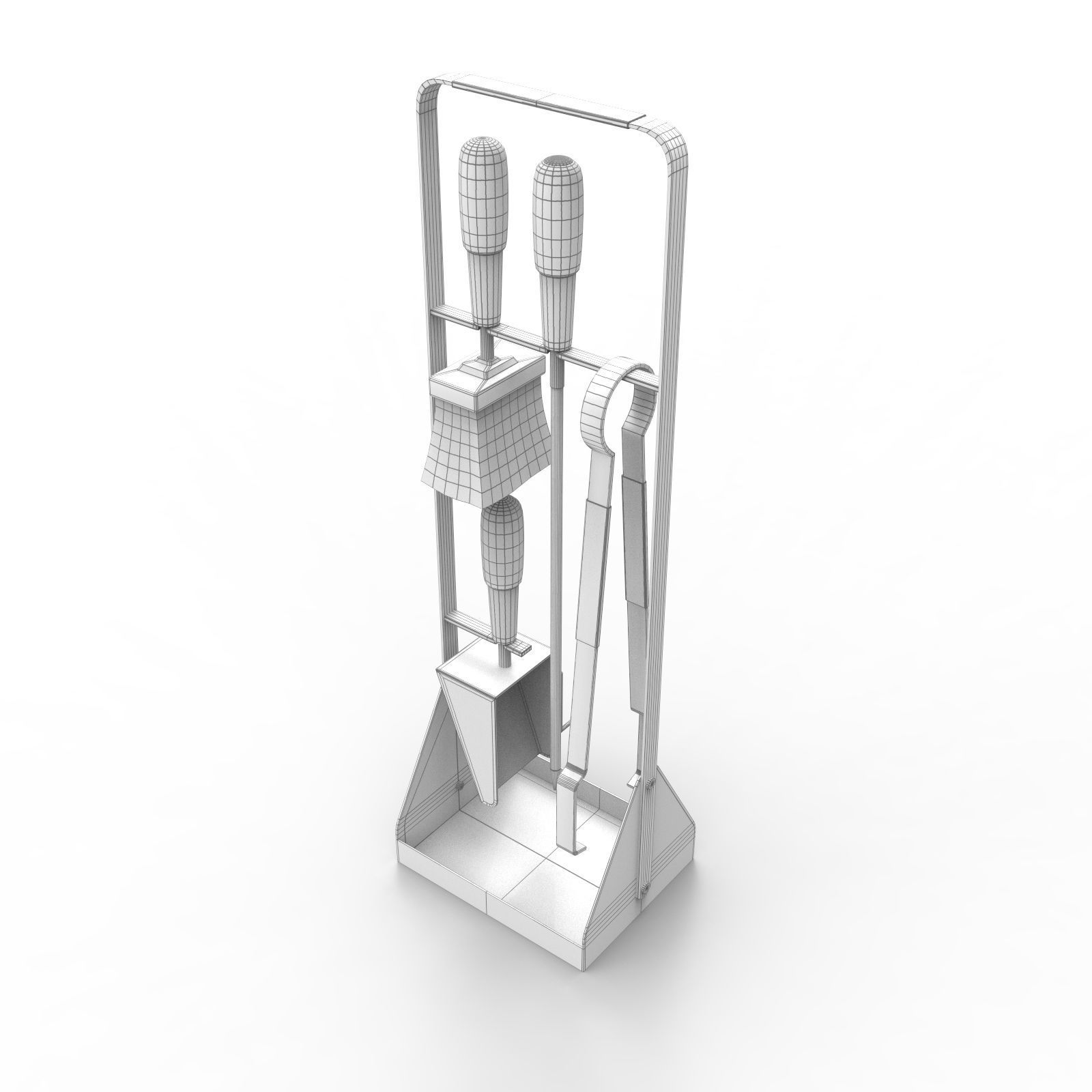 Fire Set vacuum cleaner Low-poly 3D model_7