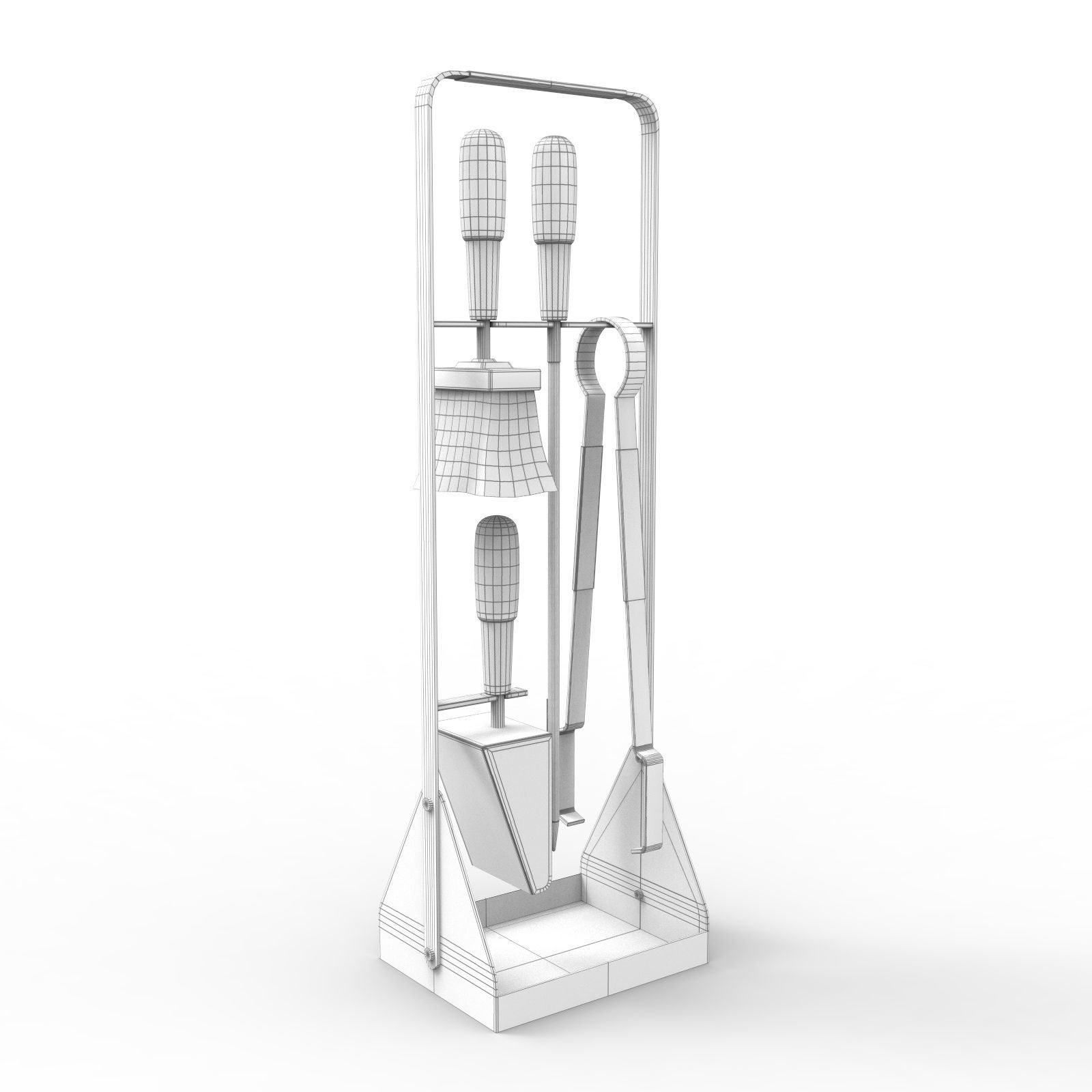 Fire Set vacuum cleaner Low-poly 3D model_6