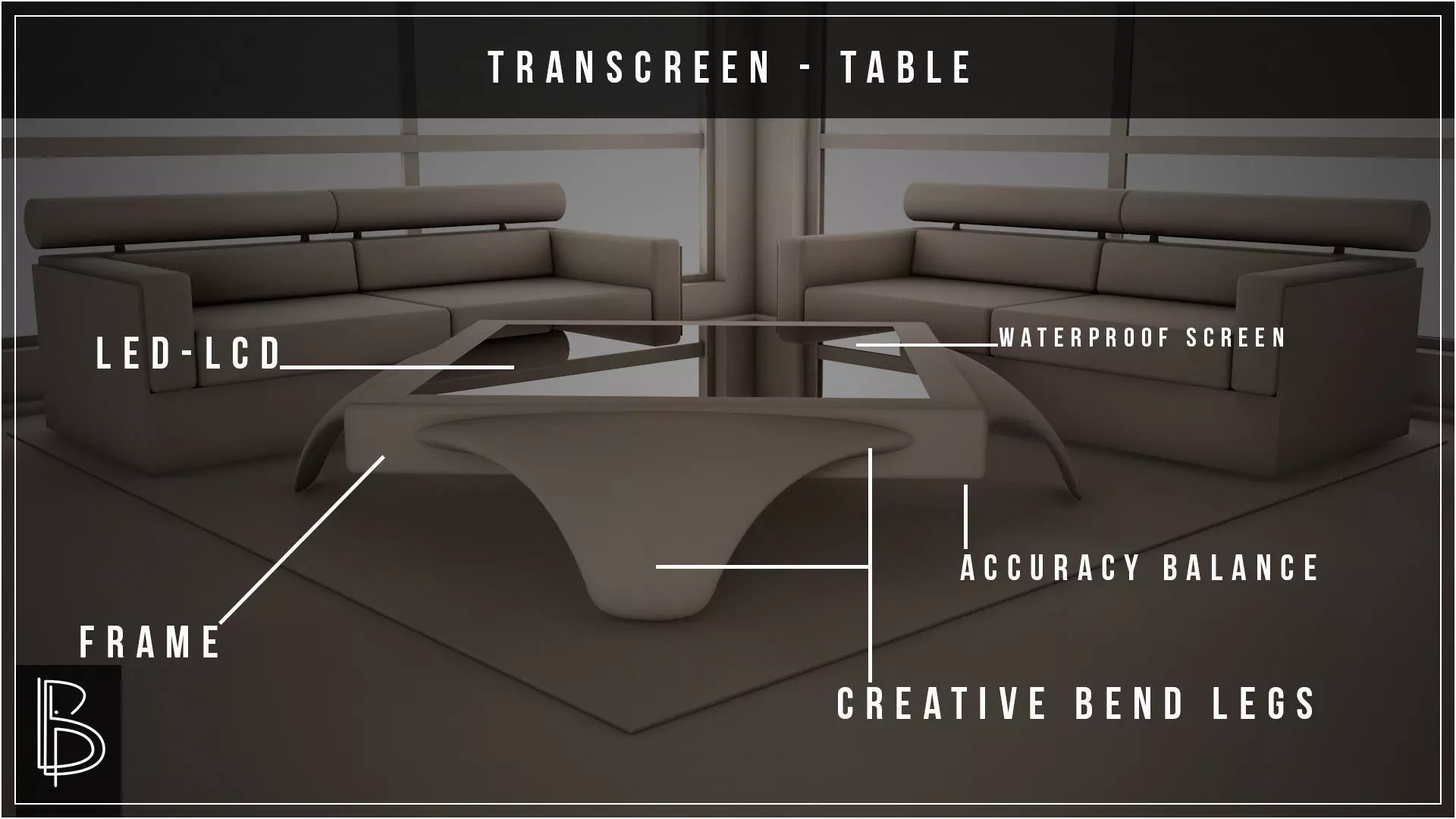 Transcreen Table 3D model