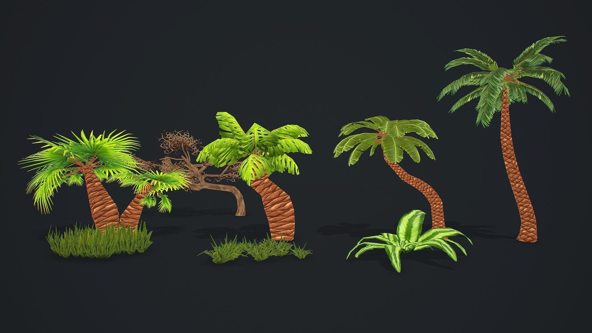 Stylized Tree Low-poly 3D model_2