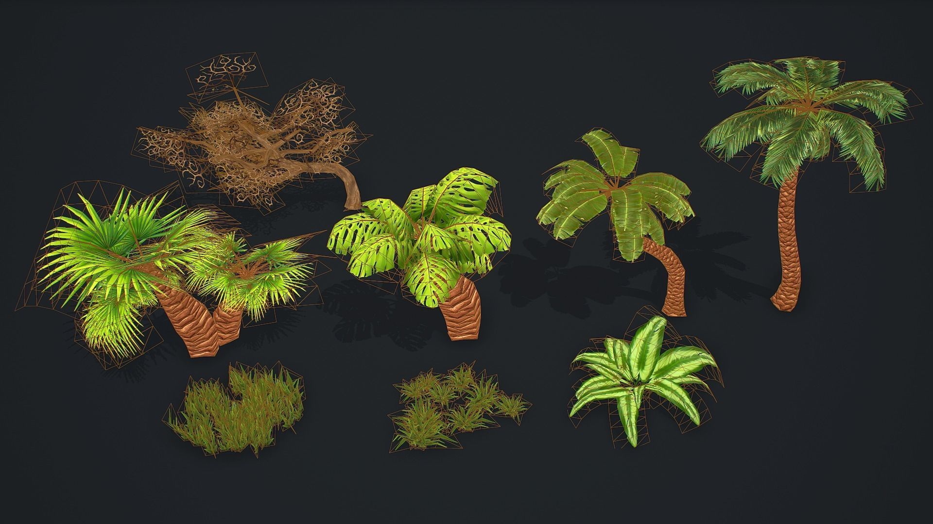 Stylized Tree Low-poly 3D model_6