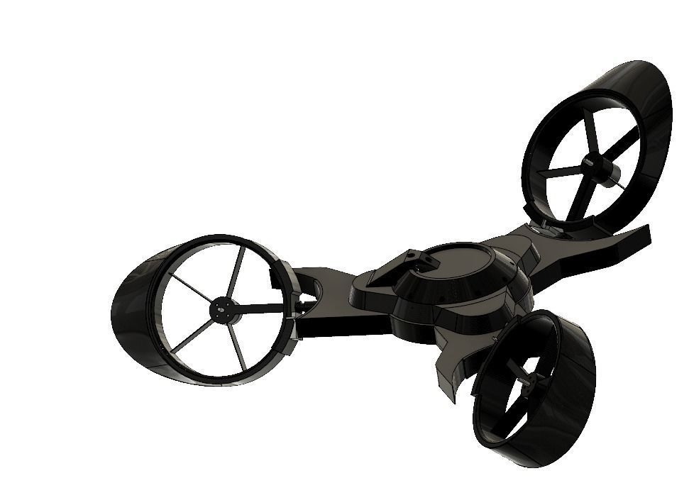 Tri rotor 3D print model_7