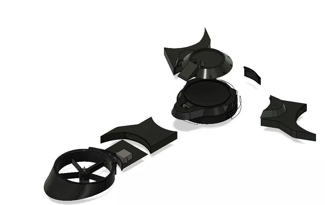 Tri rotor 3D print model_0