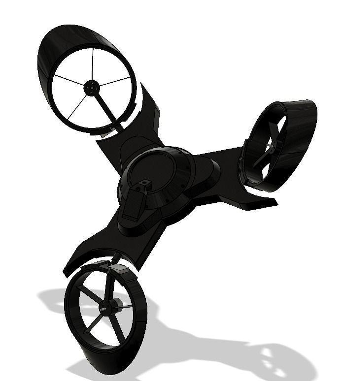 Tri rotor 3D print model_6