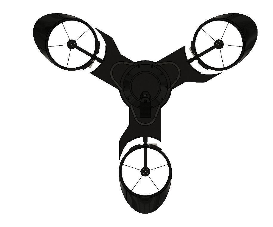 Tri rotor 3D print model_3