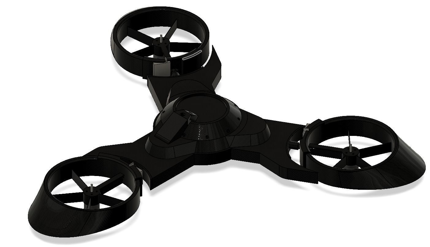 Tri rotor 3D print model_2