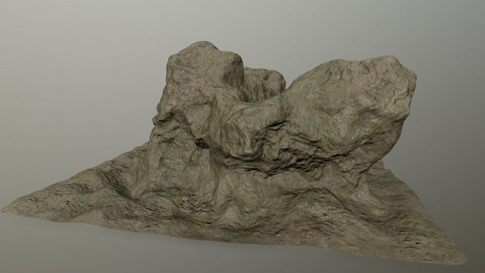 rocks rock Low-poly 3D model_2