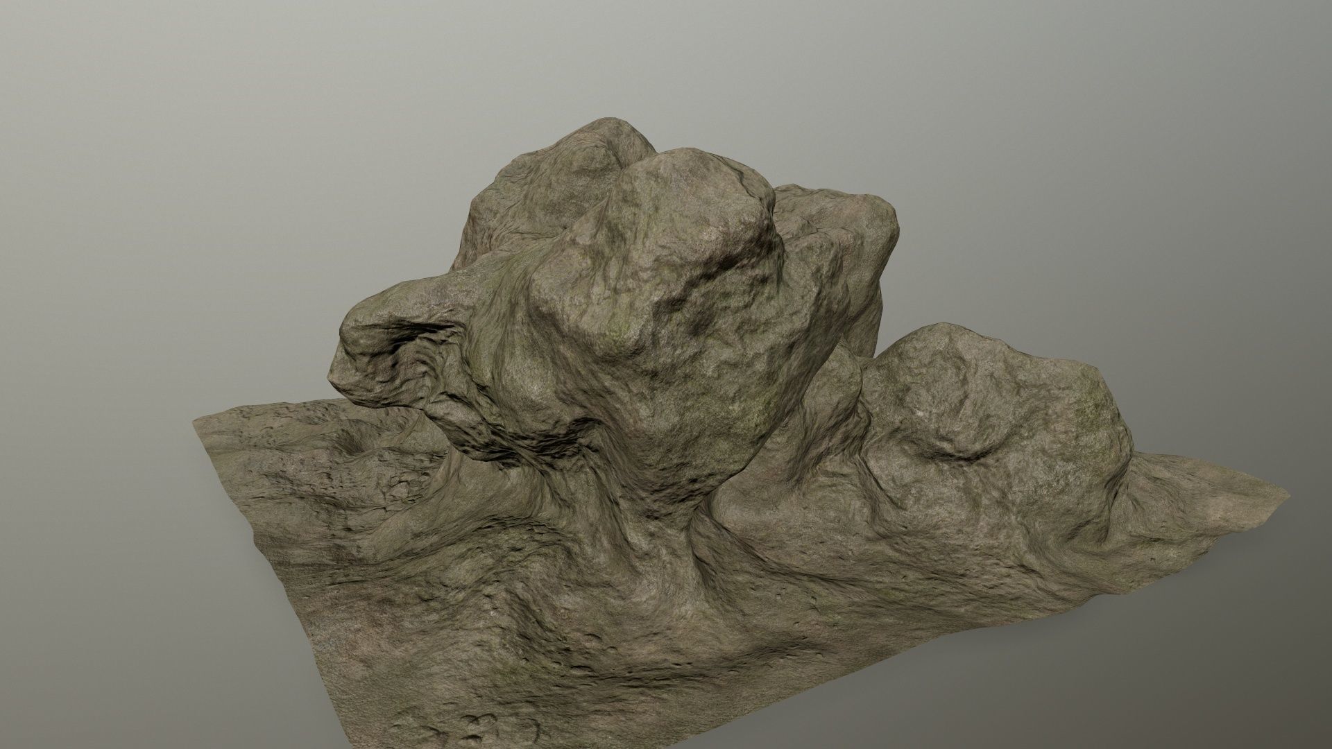 rocks rock Low-poly 3D model_1