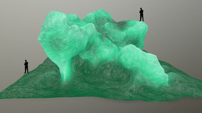 ice rock Low-poly 3D model