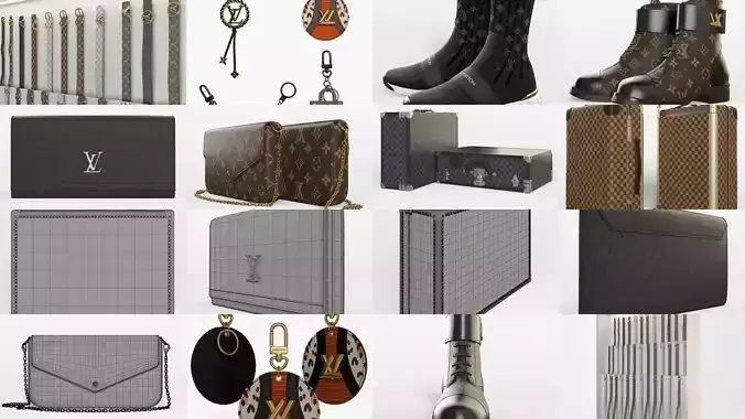 louis vuitton 3D Model Collection