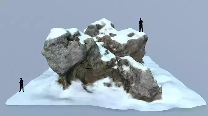 snow rocks  