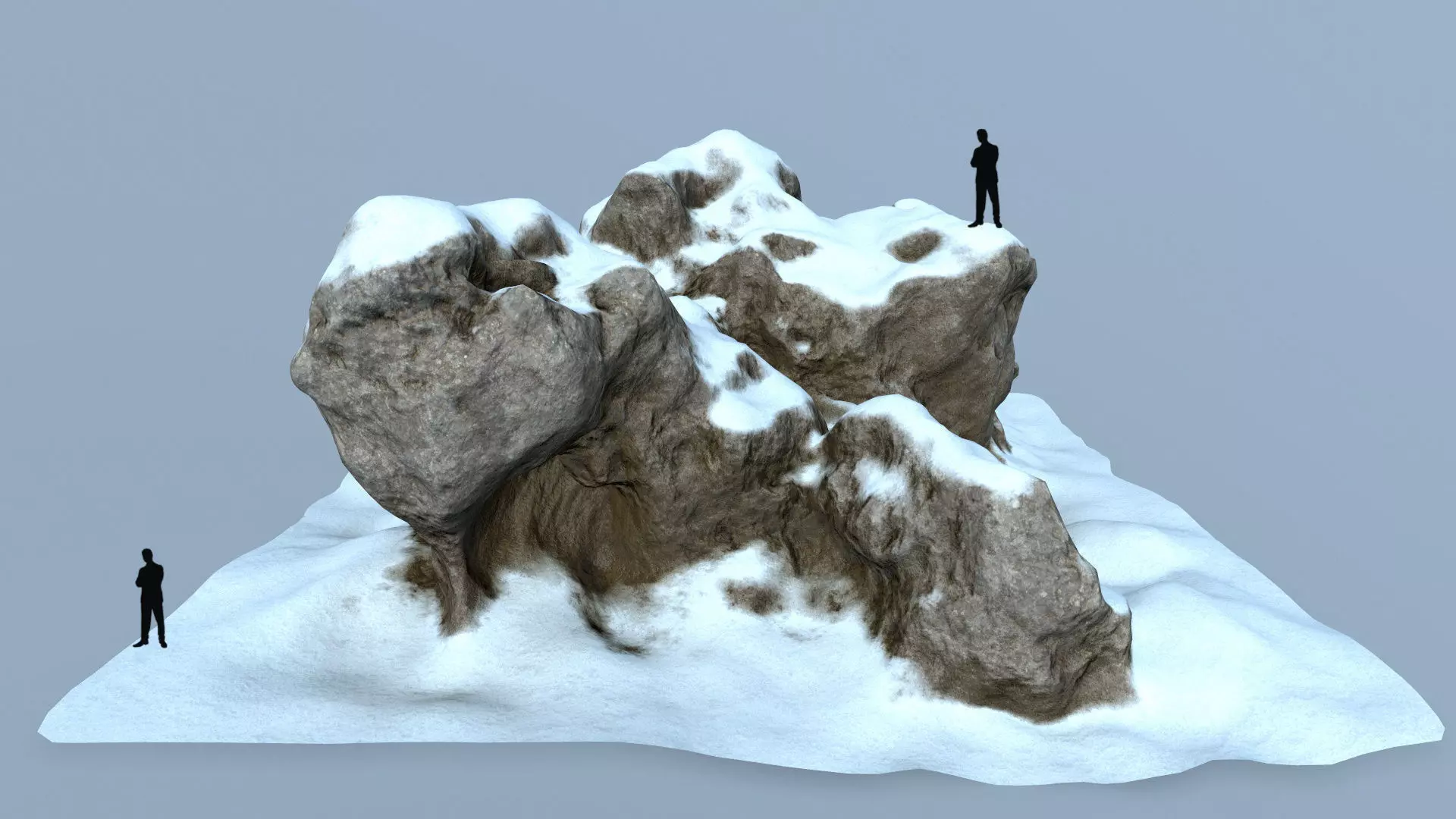 Snow Rocks Model 3D model snow rocks VR / AR / low-poly | CGTrader